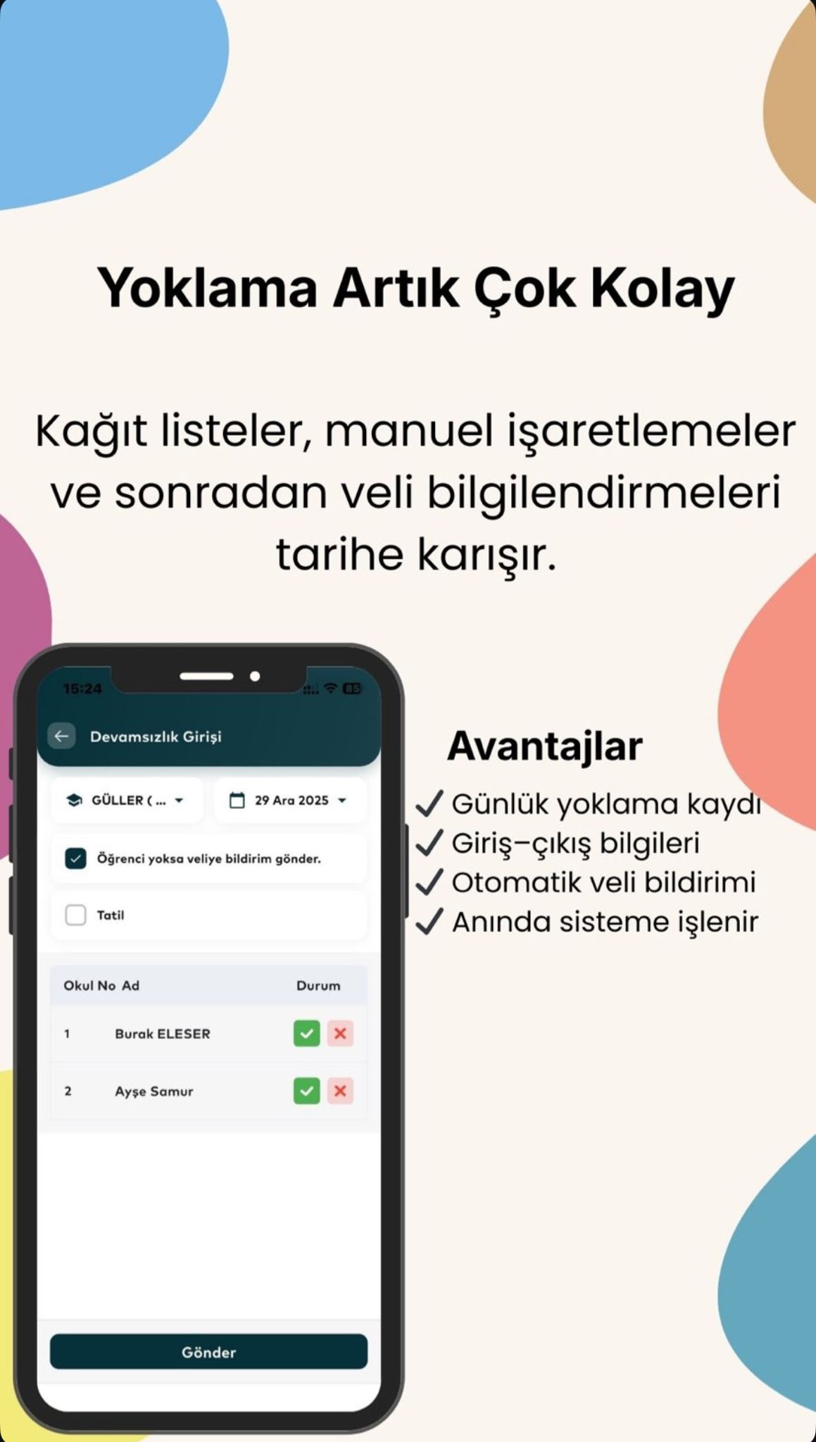 Yoklama Artık Çok Kolay